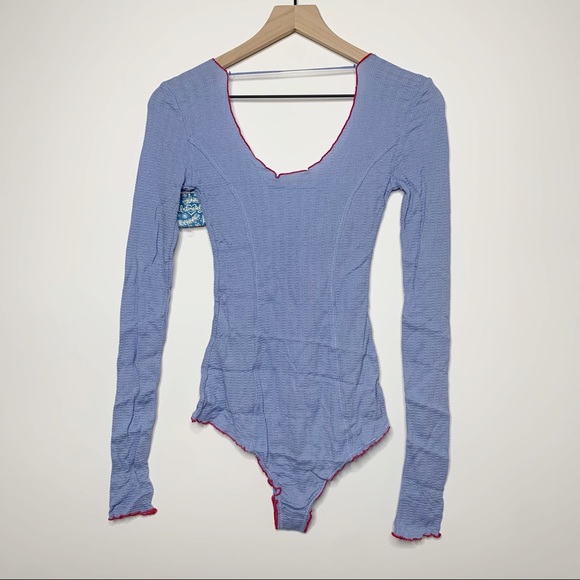 FREE PEOPLE The Nikita Bodysuit Blue Size M - Picture 8 of 14